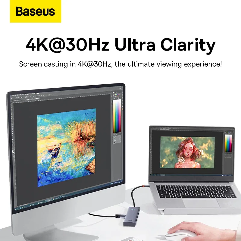 BASEUS ULTRA JOY SERIES 5 PORT HUB GRAY B00052801811 thumbnail 10