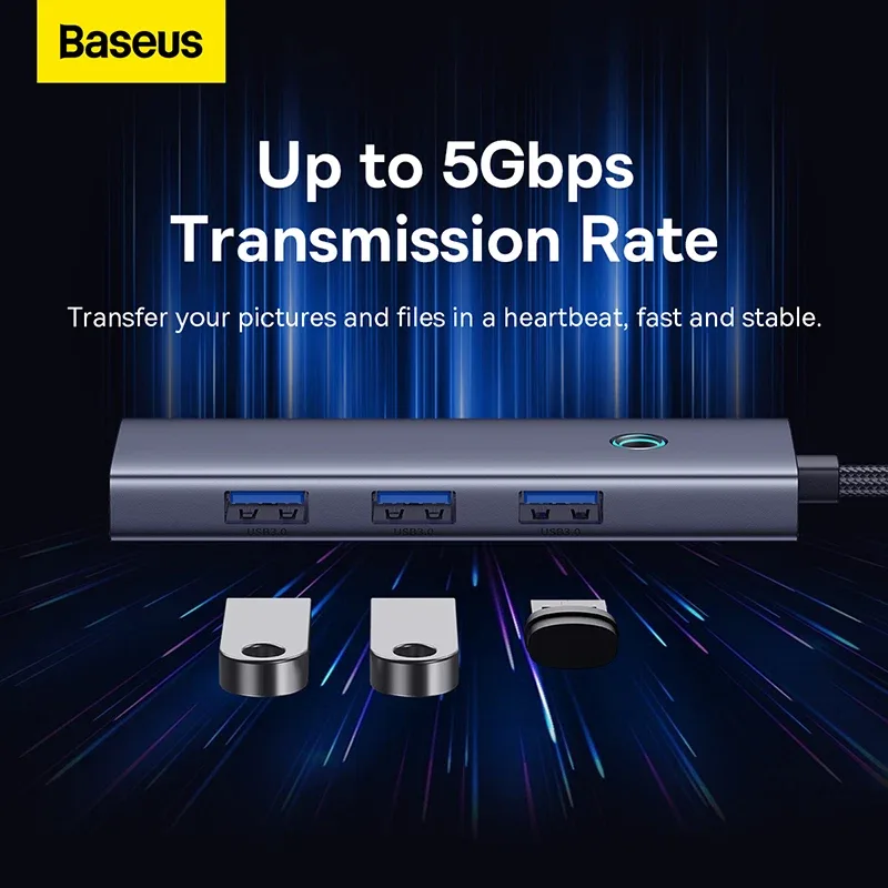 BASEUS ULTRA JOY SERIES 5 PORT HUB GRAY B00052801811 thumbnail 11