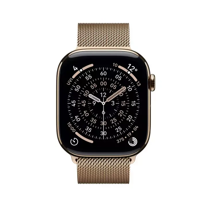 APPLE WATCH SERIES 11 GPS+CELLULAR 42MM GOLD TITANIUM CASE GOLD MILANESE LOOP MF8Y4 thumbnail 7