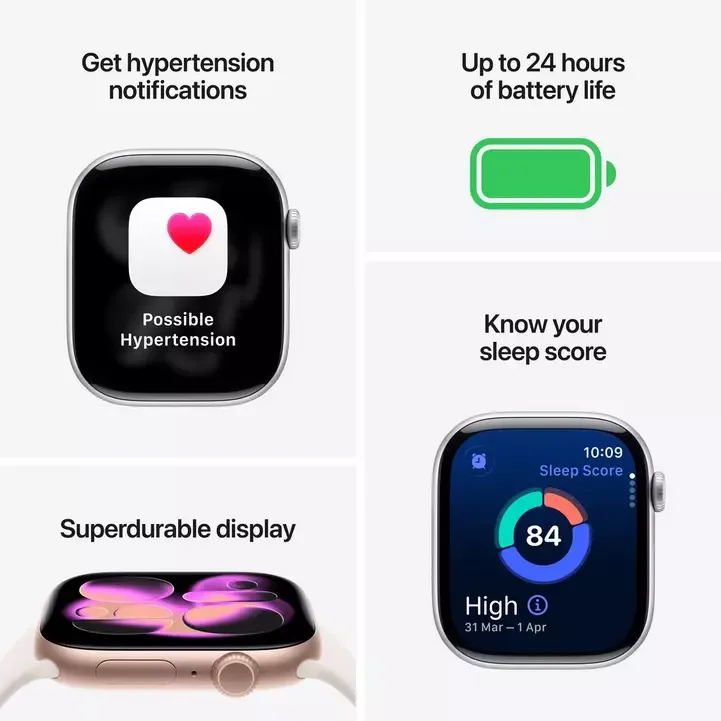 APPLE WATCH SERIES 11 GPS+CELLULAR 42MM GOLD TITANIUM CASE GOLD MILANESE LOOP MF8Y4 thumbnail 6