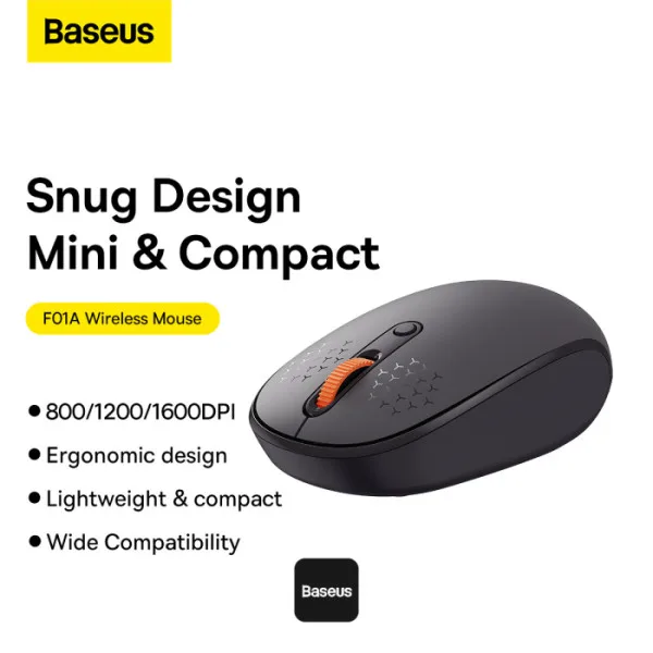 BASEUS F01A WIRELESS MOUSE FROSTED GRAY B01055502833 thumbnail 2
