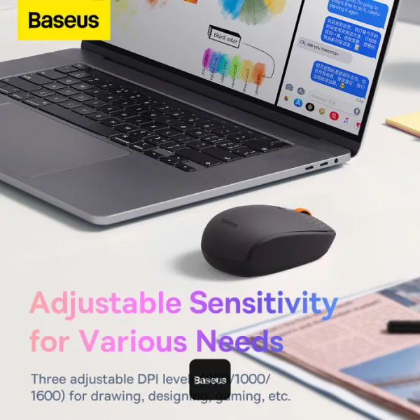 BASEUS F01A WIRELESS MOUSE FROSTED GRAY B01055502833 thumbnail 3