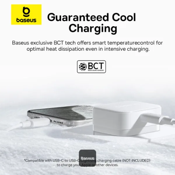 BASEUS PALM FAST CHARGER 1C 20W UK INCLUDE USB C USB C CABLE MOON WHITE  P1011160C213 thumbnail 4