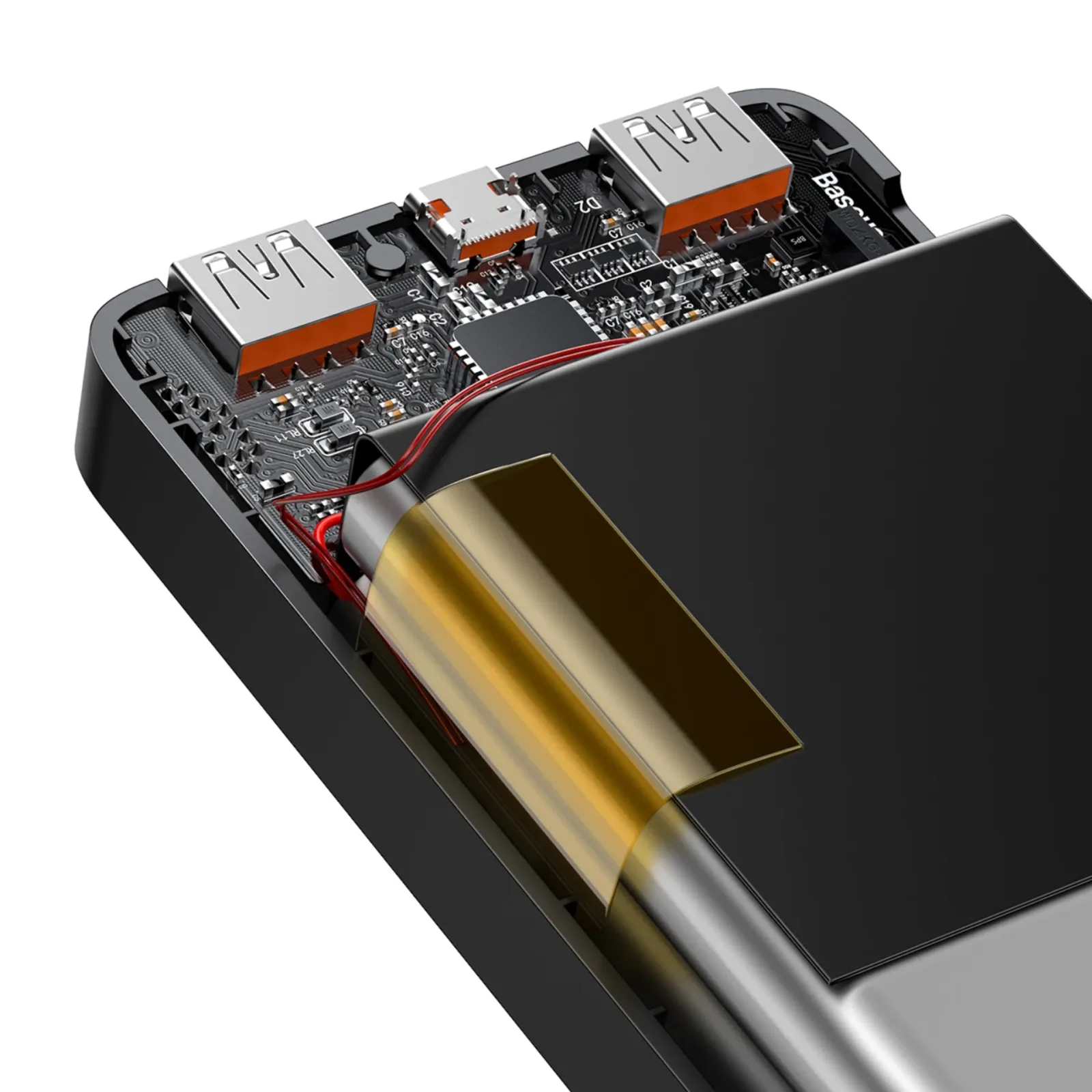 BASEUS POWER BANK 10000 MAH BIPOW DIGITAL DISPLAY FAST CHARGING PD 20W OVERSEAS EDITION BLACK PPBD10K-X thumbnail 6