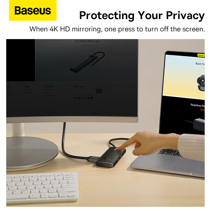 BASEUS LITE SERIES 6 PORT TYPE C HUB DOCKING STATION BLACK BS-0H019 thumbnail 17