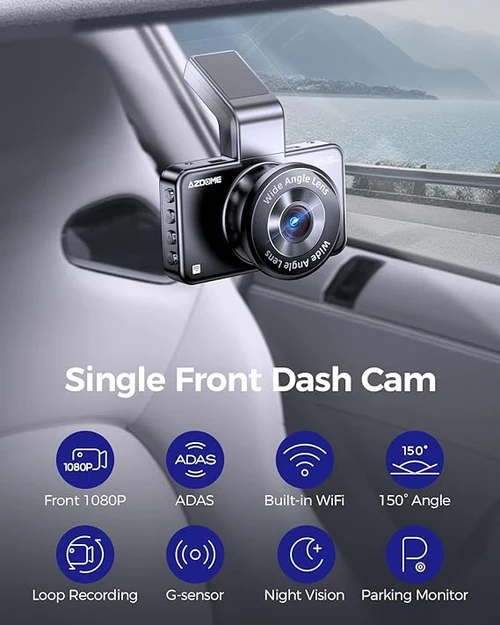 AZDOME FullHD Front & Rear Dash Camera Kit with WiFi - M17 Pro WR02 thumbnail 7