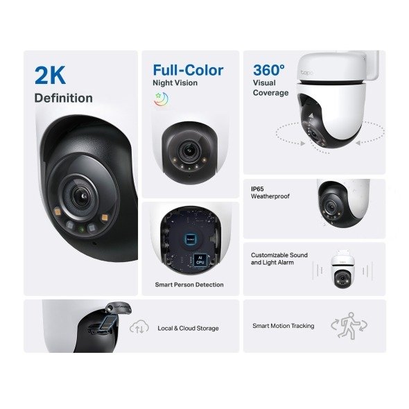 TP-Link Outdoor Pan Tilt Home Security WiFi Camera - Tapo C510W thumbnail 12