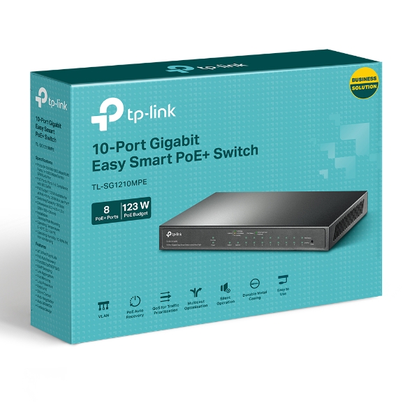 TP-LINK 10 PORT GIGABIT EASY SMART POE+ SWITCH TL-SG1210MPE thumbnail 4