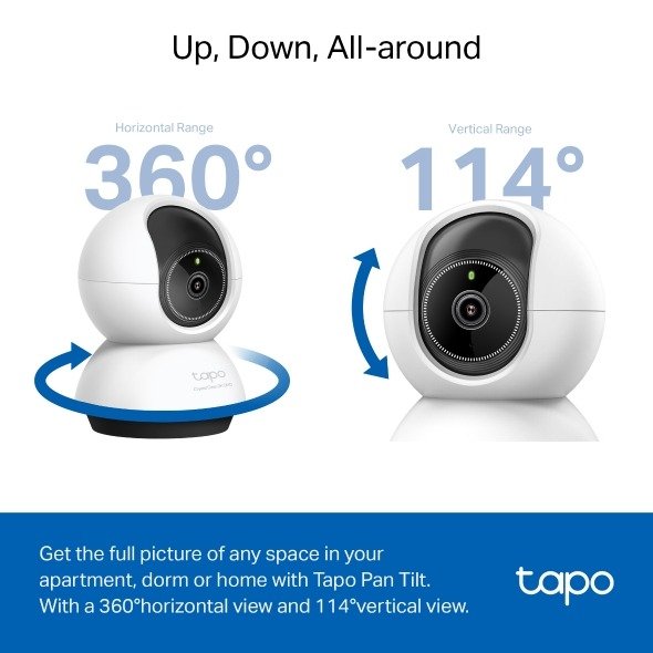 TP-Link Pan/Tilt AI Home Security WiFi Camera - Tapo 2K QHD TC72 thumbnail 14