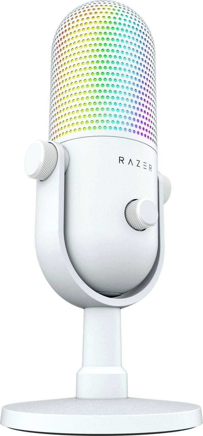 Razer Seiren V3 Chroma Condenser Microphone (Quartz White, RZ19-05060200-R3M1) - Studio-Quality Audio with RGB Lighting thumbnail 11