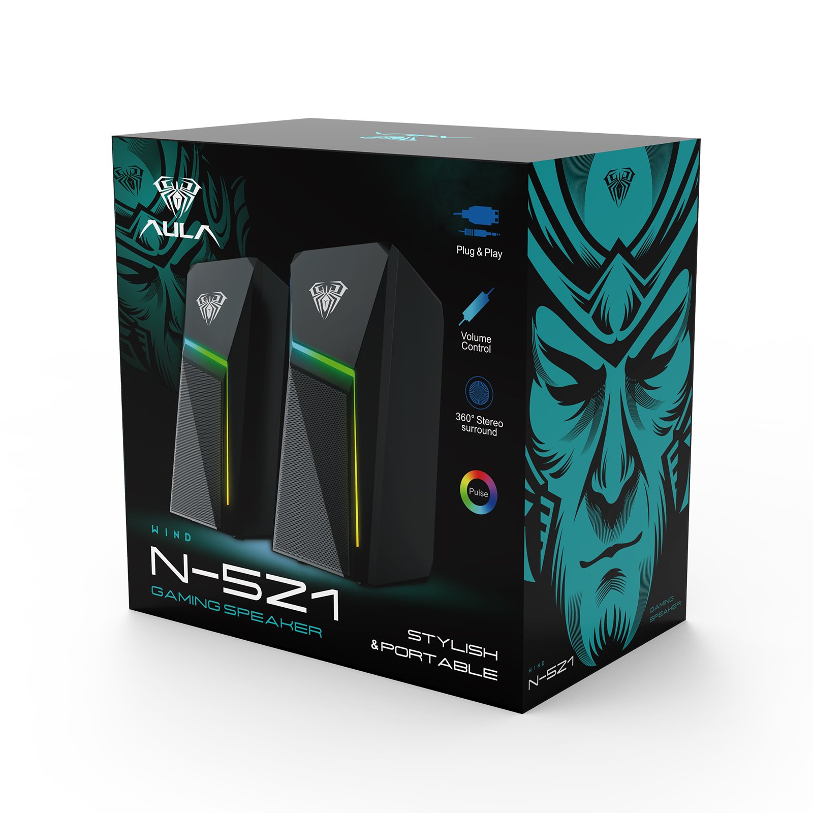 AULA Wind Gaming Speaker (N-521) - Stylish, Portable, and Powerful Audio for Gamers thumbnail 8