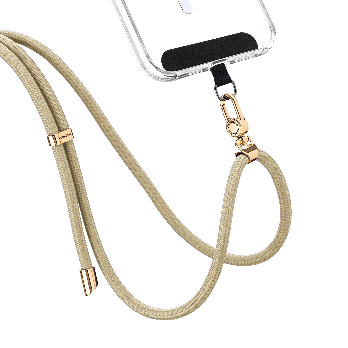 YOUNGKIT CROSSBODY LANYARD WITH STRAP CARD 7.0 MM TITANIUM YQ001 thumbnail 5