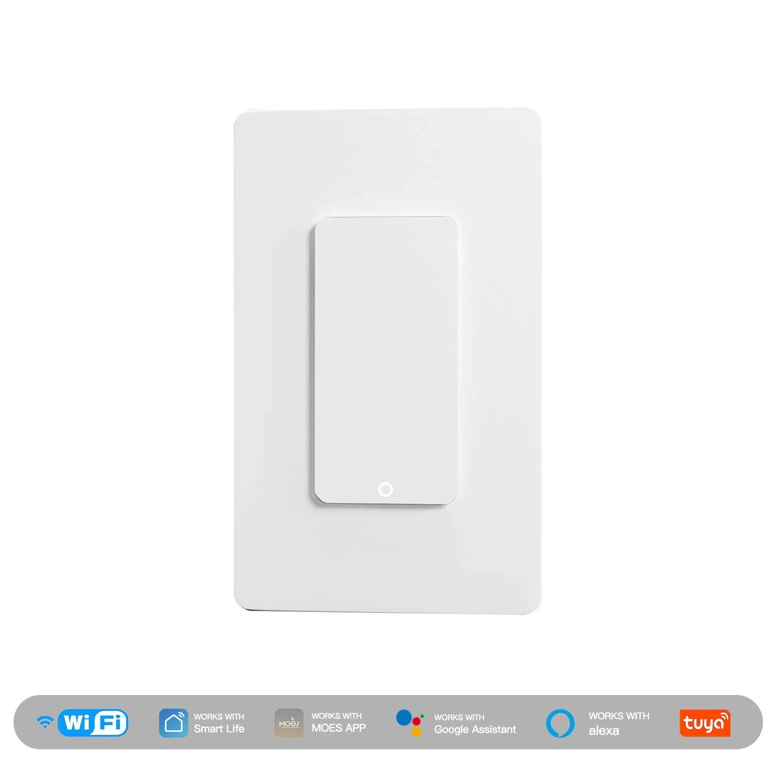 WiFi Smart In-Wall Light Switch (WS-B-US) - White, 1/2/3/4 Gang Options, Push Button, App-Controlled thumbnail 9