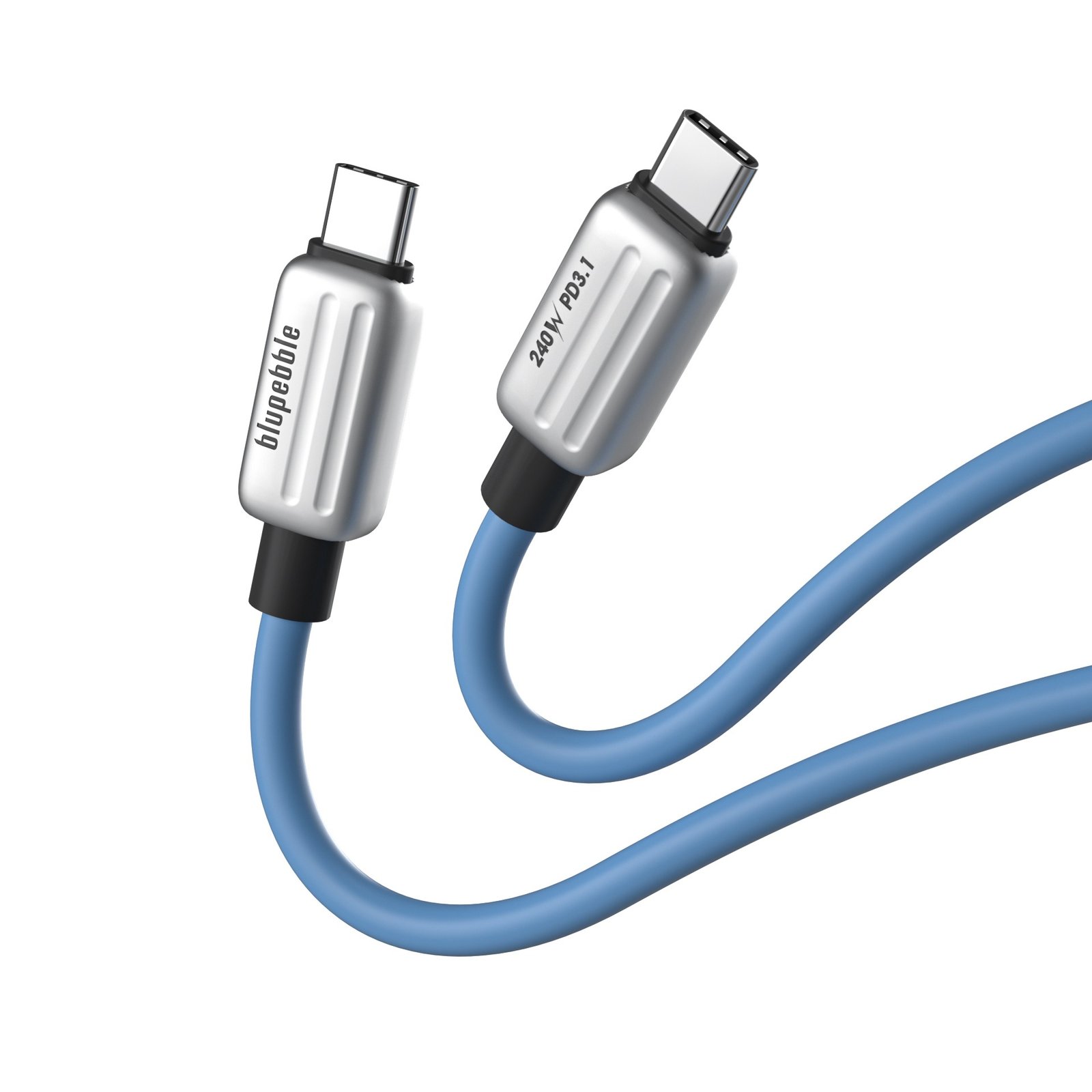 BluPebble PowerFlow: High-Speed USB-C to USB-C Cable (240W, 2-Meter) thumbnail 2