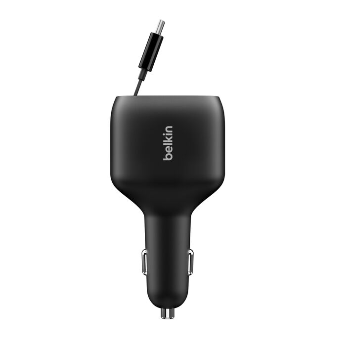 BELKIN BOOST CHARGE RETRACTABLE CAR CHARGER 75W BLACK CCC001HQBK thumbnail 7