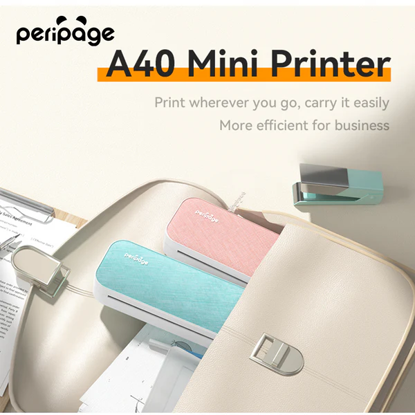 PeriPage A40 Mini Printer (Grey) - Portable and Efficient Wireless Printing Solution thumbnail 20