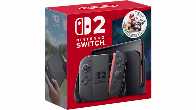 NINTENDO SWITCH 2 GAMING CONSOLE MARIOKART WORLD BLACK RED thumbnail 7