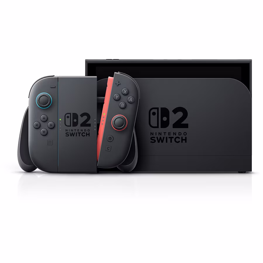 NINTENDO SWITCH 2 GAMING CONSOLE MARIOKART WORLD BLACK RED thumbnail 6