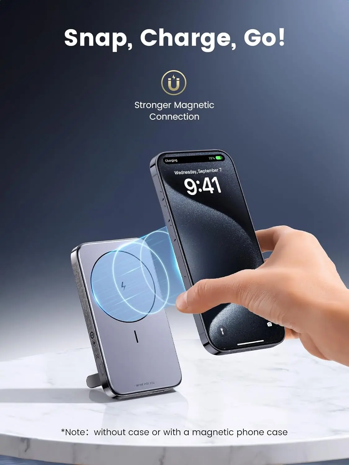 UGREEN UNO 5000MAH MAGNETIC WIRELESS POWERBANK GRAY PB571 35605B thumbnail 11