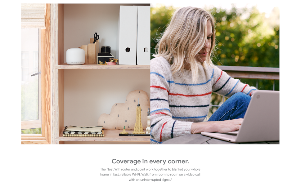 GOOGLE NEST WIFI ROUTER AND POINT 2 PACK GA01425 thumbnail 8