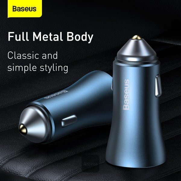Baseus Golden Contactor Pro Dual Quick Car Charger - USB + Type-C 40W GC PRO CCJD thumbnail 15