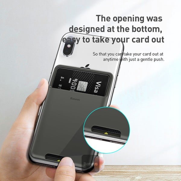 Baseus Back Stick Silicone Card Bag Case ACKD thumbnail 13
