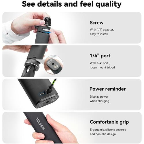 TELESIN RECHARGABLE SELFIE STICK TE-CSS-001 thumbnail 14
