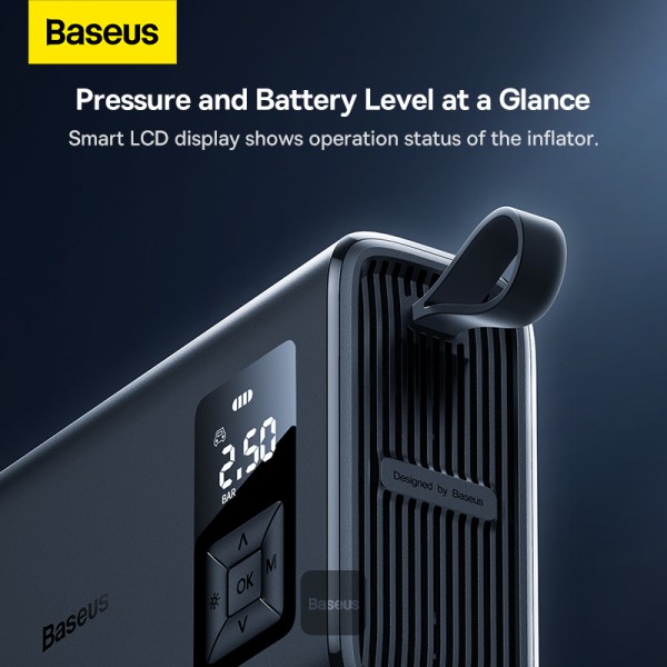 BASEUS ENERGY PUMP MEGA SERIES DUAL CYLINDER WIRELESS INFLATOR BLACK BS-CG007 thumbnail 11
