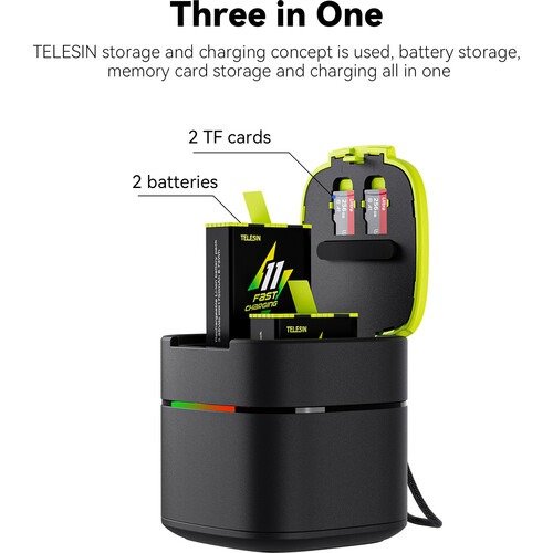 Telesin Battery Fast Charging Box for GoPro Hero 9/10/11/12 Black - FCC-001 thumbnail 21