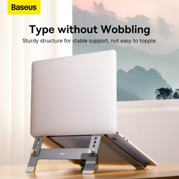 BASEUS ULTRASTABLE SERIES DESKTOP LAPTOP STAND 4 GEAR ADJUSTABLE SPACE GRAY thumbnail 15