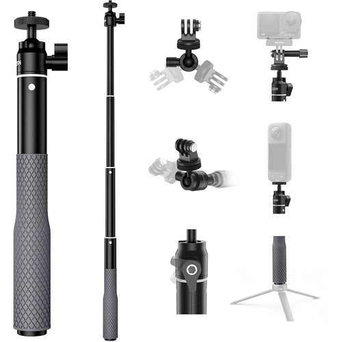 Capture Every Angle with the Telesin Aluminium Alloy Selfie Stick with Ball Head for Action Cameras - WSS-001 thumbnail 32