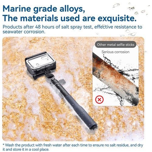 Capture Every Angle with the Telesin Aluminium Alloy Selfie Stick with Ball Head for Action Cameras - WSS-001 thumbnail 26