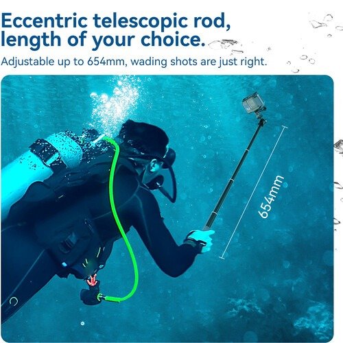 Capture Every Angle with the Telesin Aluminium Alloy Selfie Stick with Ball Head for Action Cameras - WSS-001 thumbnail 25