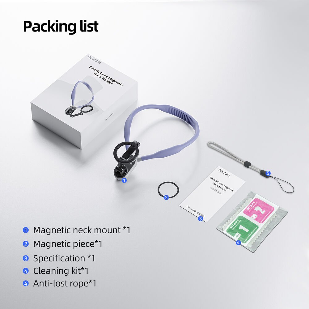 Capture Hands-Free Moments with the Telesin Magnetic Smartphone Neck Mount - TE-MNM-001 thumbnail 10