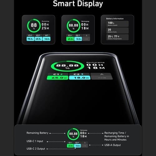 ANKER PRIME MULTI DEVICE 20000MAH 200W FAST CHARGING POWERBANK A1336011 thumbnail 12