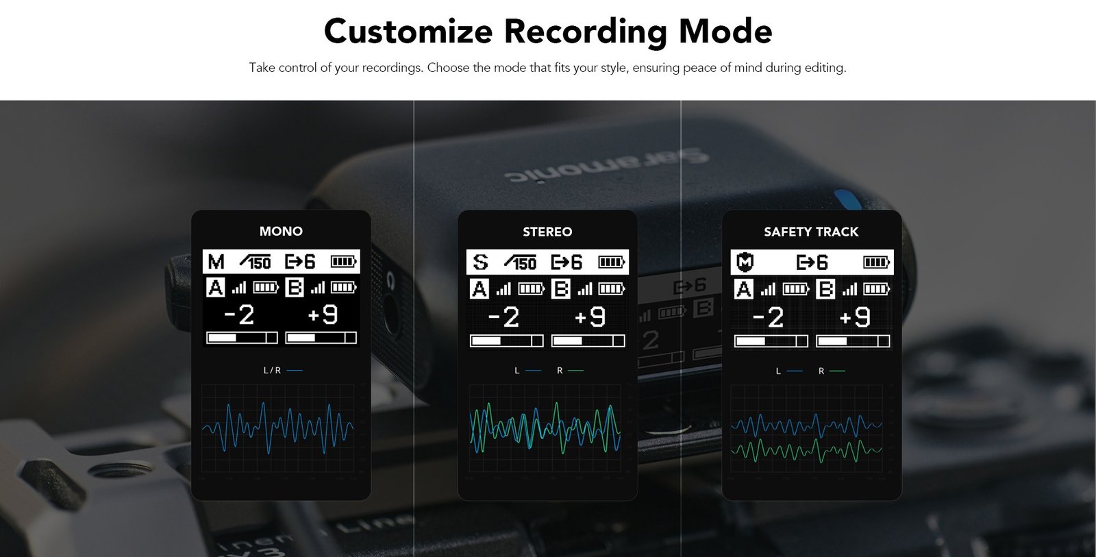 Saramonic 4-in-1 Wireless Microphone System in Black - Blink500 B2+ thumbnail 14