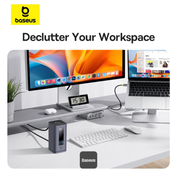 BASEUS SPACEMATE SERIES 10 IN 1 MAC DOCKING STATION SPACE GREY B00568102813-00-GY thumbnail 10