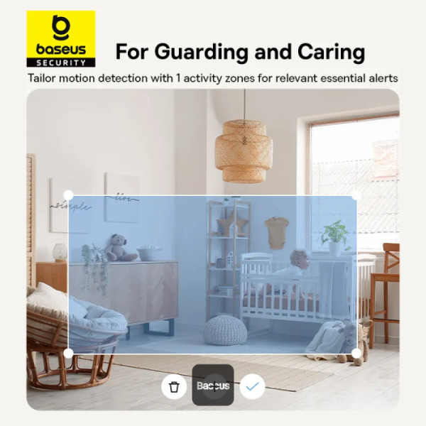 BASEUS SECURITY P1 PRO SERIES INDOOR CAMERA 3K UK MOON WHITE S0TV022133 thumbnail 15