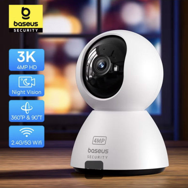 BASEUS SECURITY P1 SERIES INDOOR CAMERA 3K UK MOON WHITE S0TV012133 thumbnail 10