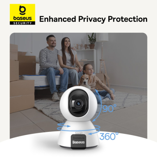BASEUS SECURITY P1 SERIES INDOOR CAMERA 3K UK MOON WHITE S0TV012133 thumbnail 15