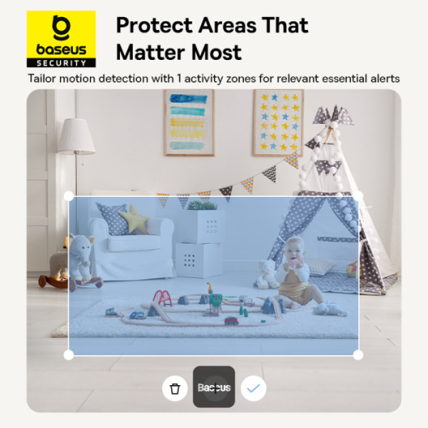 BASEUS SECURITY P1 SERIES INDOOR CAMERA 3K UK MOON WHITE S0TV012133 thumbnail 16