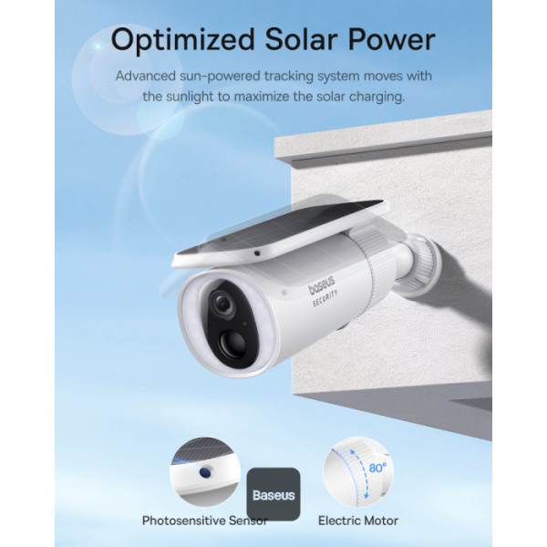BASEUS SECURITY S1 SERIES OUTDOOR CAMERA 2K MOON WHITE S0SW002130 thumbnail 7