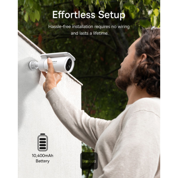 BASEUS SECURITY S1 SERIES OUTDOOR CAMERA 2K MOON WHITE S0SW002130 thumbnail 10