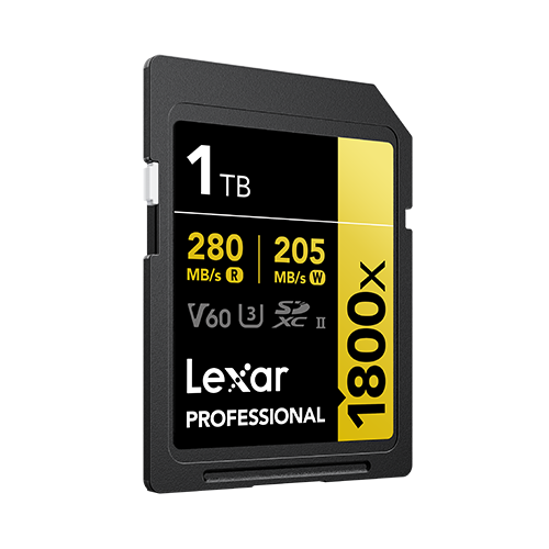 LEXAR PROFESSIONAL 1800X SDXC™ UHS-II CARDS   UP TO 270MB/S READ 180MB/S WRITE C10 V60 U3 - 64GB LSD1800064G-BNNNG thumbnail 3