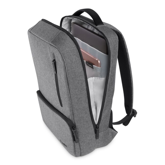 BELKIN 15.6 INCH CLASSIC PRO BACKPACK GREY F8N900BTBLK thumbnail 9