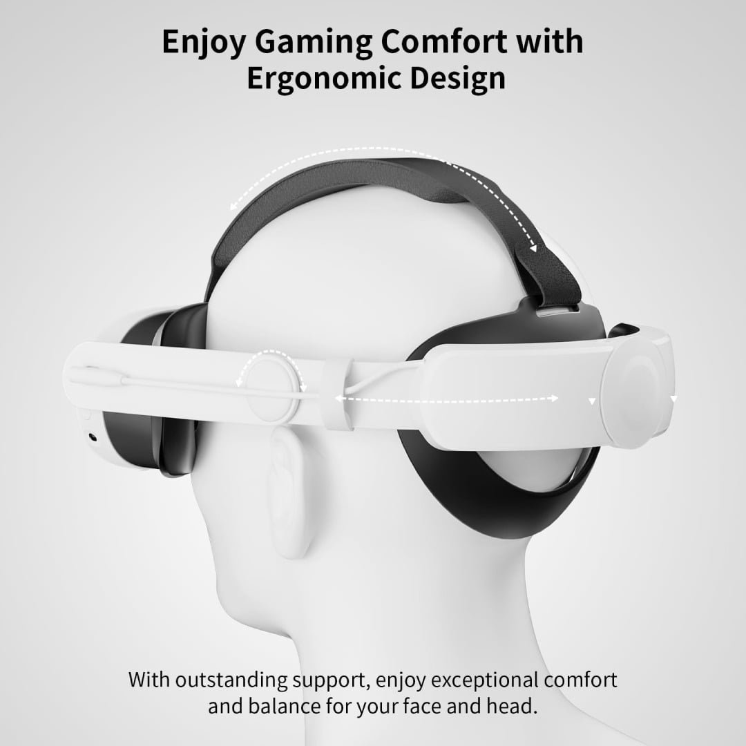 BLUPEBBLE ELITE ADJUSTABLE HEAD STRAP Q3 FOR META QUEST 3 WHITE BP-VRQ3HSTRAP-WH thumbnail 11