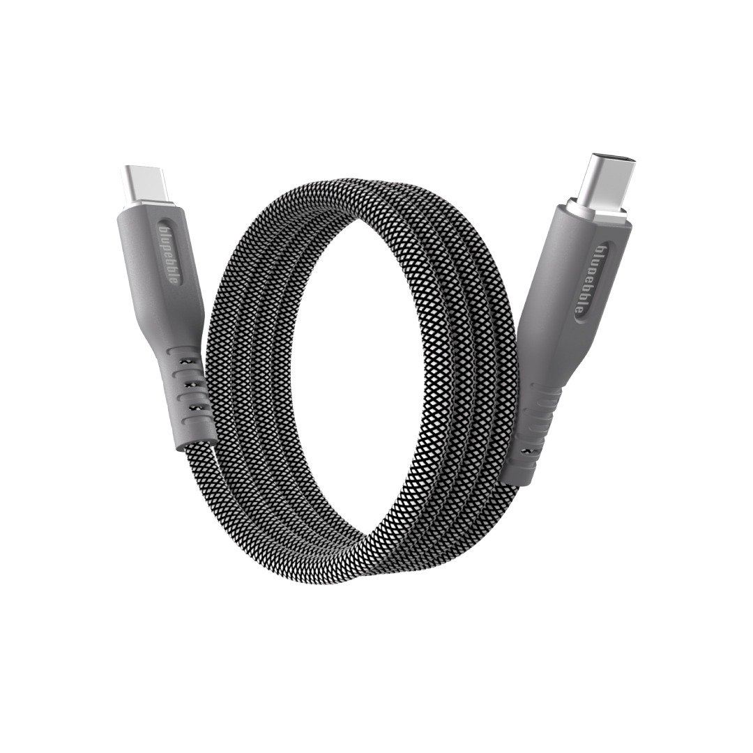 BluPebble PowerFlow Magnetic USB-C to USB-C Cable 3.3ft 60W 1-Meter Grey (BP-PFUSBC1M-GY) thumbnail 14