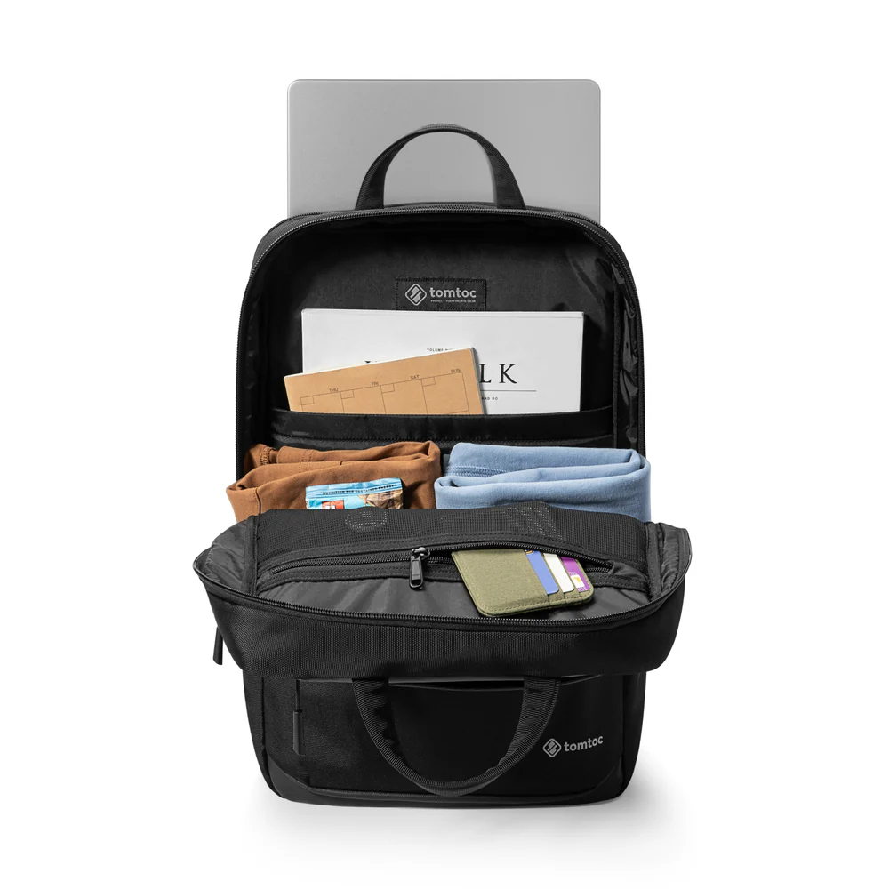 Tomtoc Navigator T71 15.6-inch Laptop Backpack (Black, T71M1D1) - Sleek and Durable Travel Companion thumbnail 5