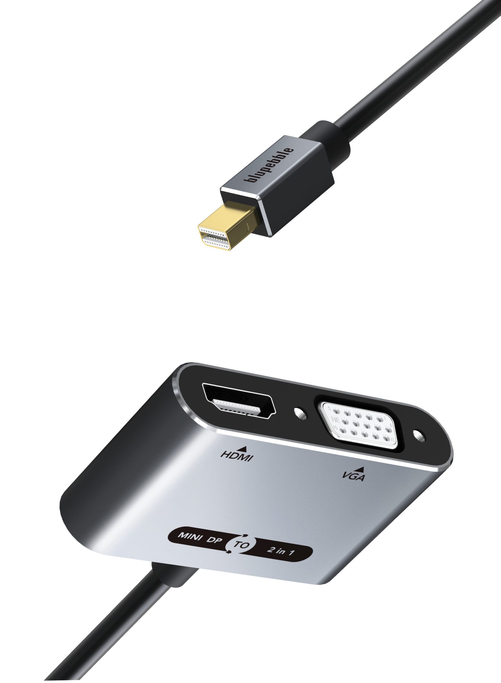 BLUPEBBLE MINI DISPLAYPORT TO HDMI +VGA 2-IN-1 ADAPTER BP-AV589-08GW0.2-SG thumbnail 9