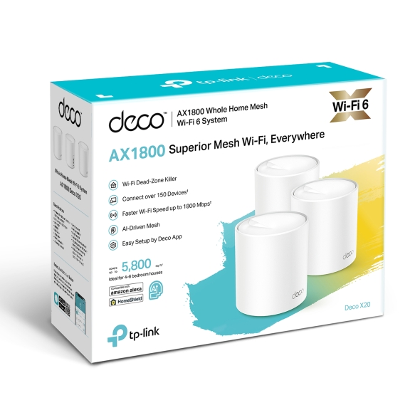 TP-LINK DECO AX1800 WHOLE HOME MESH WIFI 6 ROUTER DECO X20 1 PACK thumbnail 11